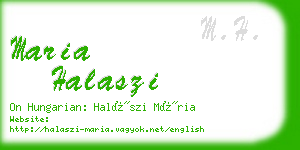 maria halaszi business card